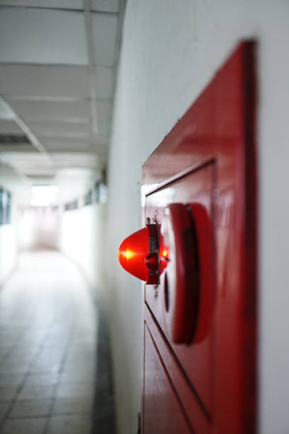 istock Alarm bells and warning lights for avoiding fire. vertical photo 1148372971