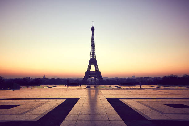 istock Eiffel tower, early morning on trocadero 1148376591