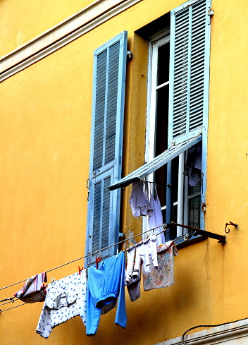 beautiful house front  in italy liguria