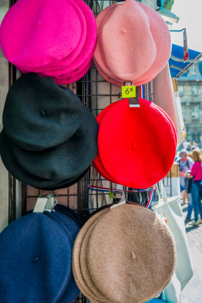 istock souveniers from Paris - colorful beret 1148392572
