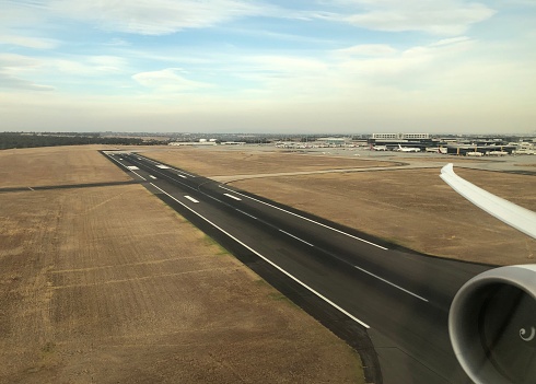 Airport runway from above