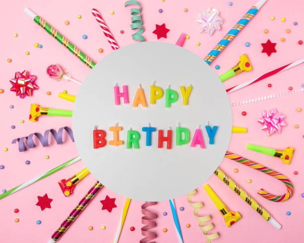 istock Colorful celebration background with various party confetti, streamers and decoration. Minimal party concept. Flat lay. 1148403530
