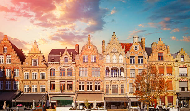 istock Belgian houses on the main square in Ypres 1148405933