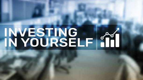 istock Invest in yourself. Personal development and education concept on abstract blurred background. 1148407650