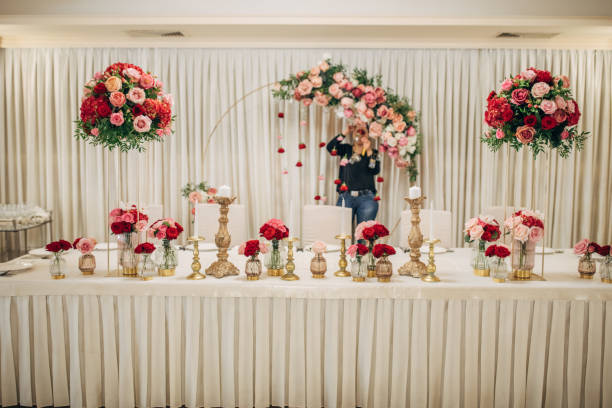 istock Woman making decoration for wedding 1148412375