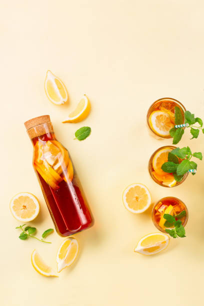 istock Iced tea with lemon slices, mint and ice 1148413204