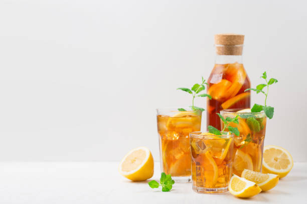 istock Iced tea with lemon slices, mint and ice 1148413340