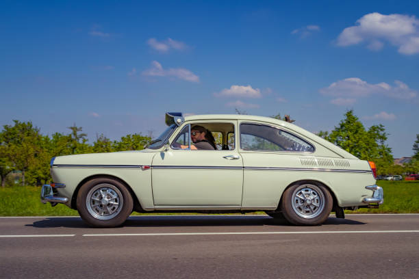 Sielmingen, Germany - May 1, 2019: Volkswagen Type 3 1600 TL german oldtimer car at the 15. Sielminger Oldtimerfest event.