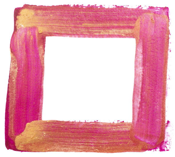 istock watercolor rectangle yellow gold paint with red on a white background 1148428158