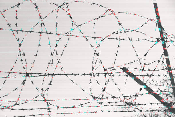 istock glitch abstract fence barbed wire wallpaper backdrop background 1148432348