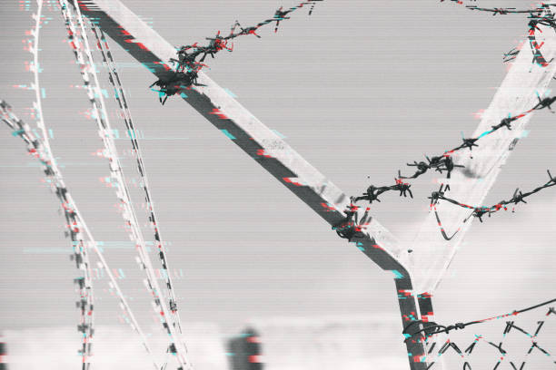 istock glitch abstract fence barbed wire wallpaper backdrop background 1148435798