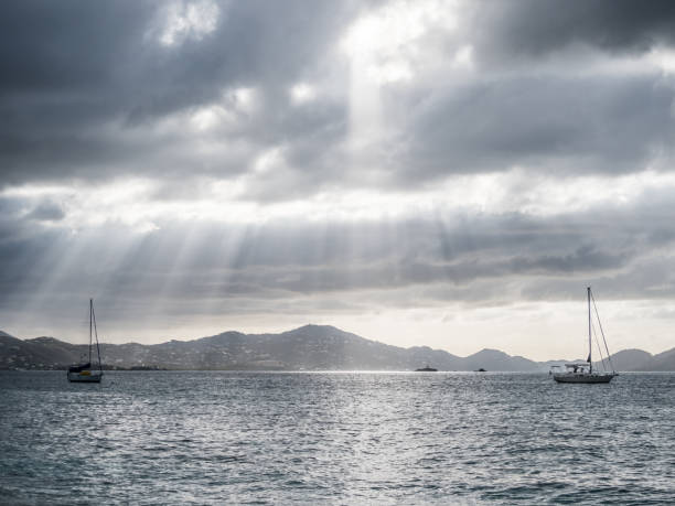 istock Sail boat in the tropical bay 1148437306