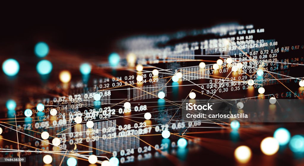 Data structure and information tools for networking business Data volume analysis and computer science industry.3d illustration Data Stock Photo