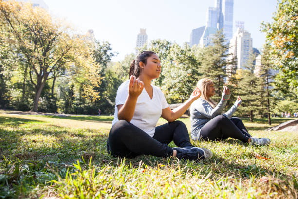 Woman exercising outdoors
