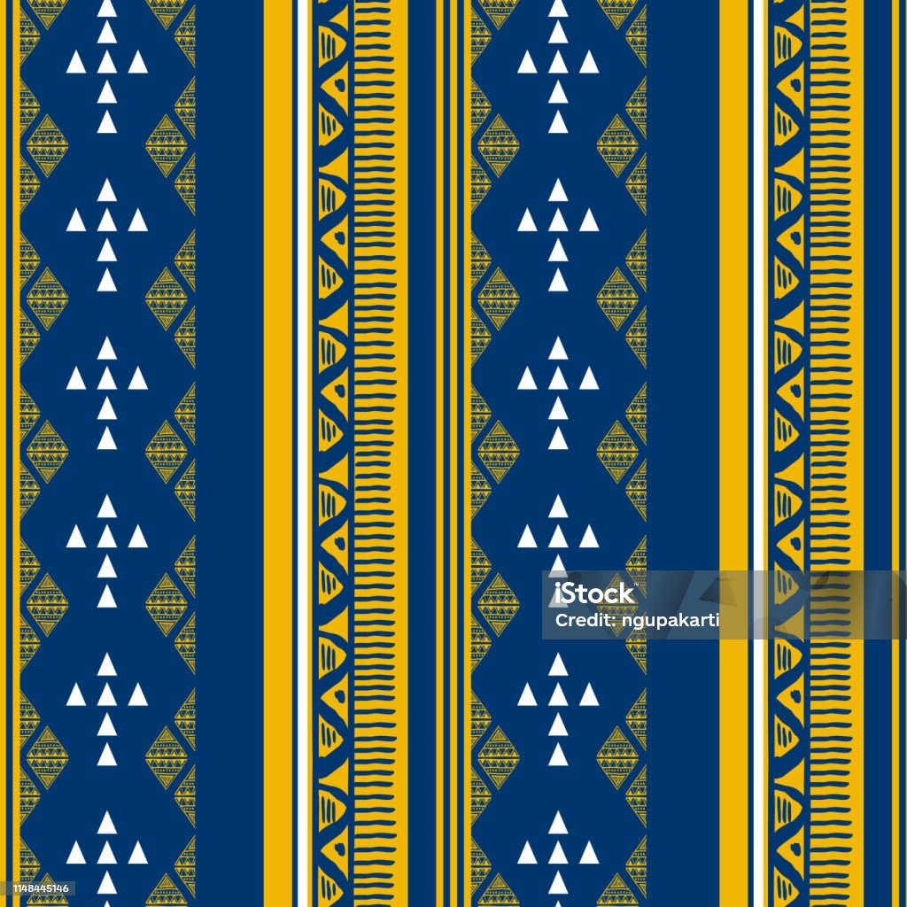 Antique Pattern Library Stripes Vintage Stripes Tribal Seamless Pattern Vector Illustration Stock ...