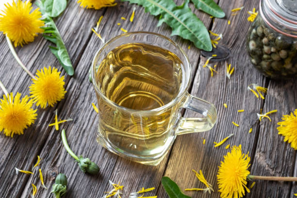 istock A cup of dandelion tea with fresh dandelions 1148445251