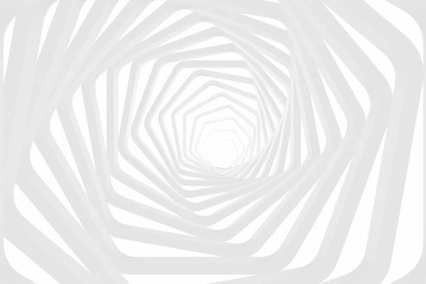 istock 3D White Abstract Minimal Tunnel Background, Geometric Shapes 1148448902