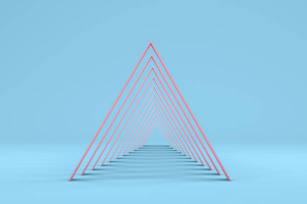 istock 3D Abstract Minimal Triangle Tunnel Background,  Geometric Shapes 1148448910