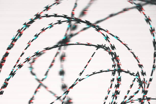 istock glitch abstract fence barbed wire wallpaper backdrop background 1148452917