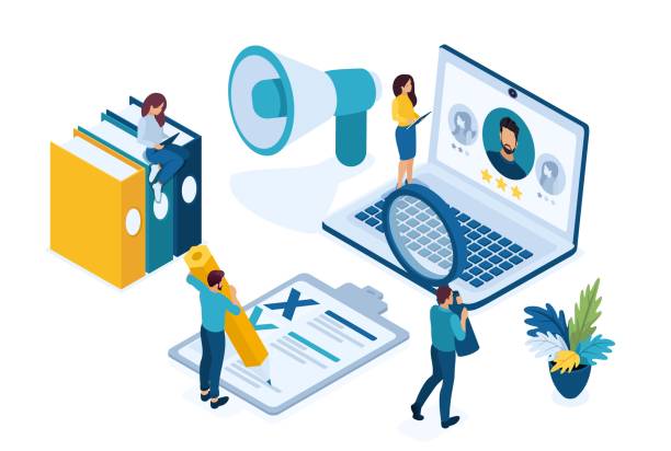 istock Isometric HR Manager, we hire employees to our company, recruiting concept. Concept for web design 1148456166