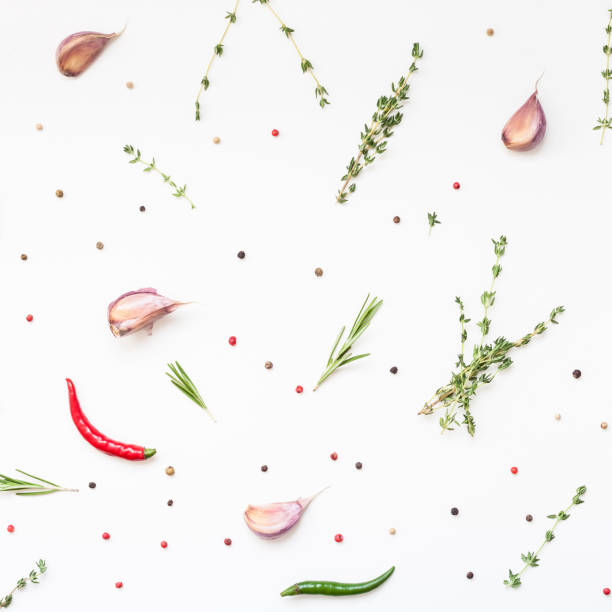 istock Food background with greens herbs and spices 1148471106