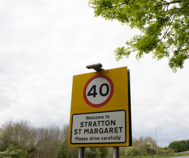istock Road speed restriction sign Stratton St Margaret 1148479091