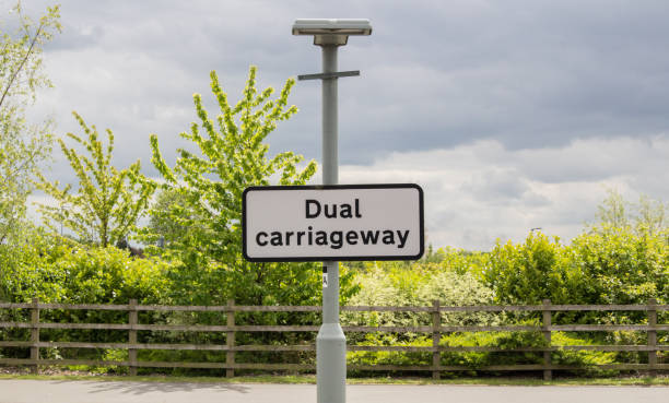 istock Dual carriageway road sign in UK 1148479737