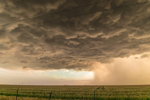 istock Threatening storm clouds with distinct rain and hail streaks over the high plains of northwestern Texas 1148490050