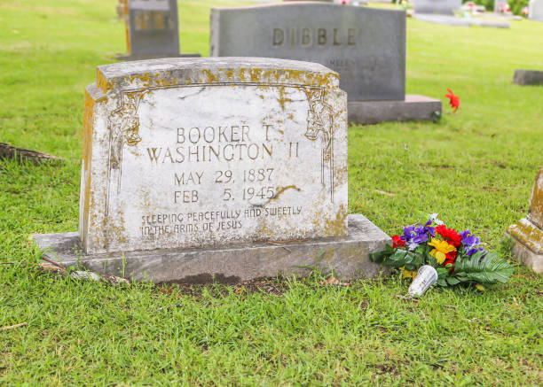 booker t. washington head stone - booker t washington foto e immagini stock