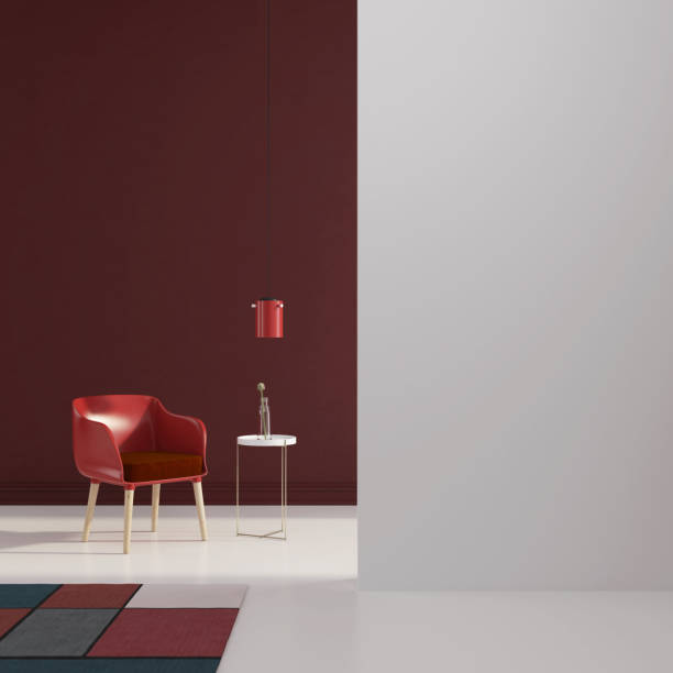istock Interior with a red chair and carpet 1148498256