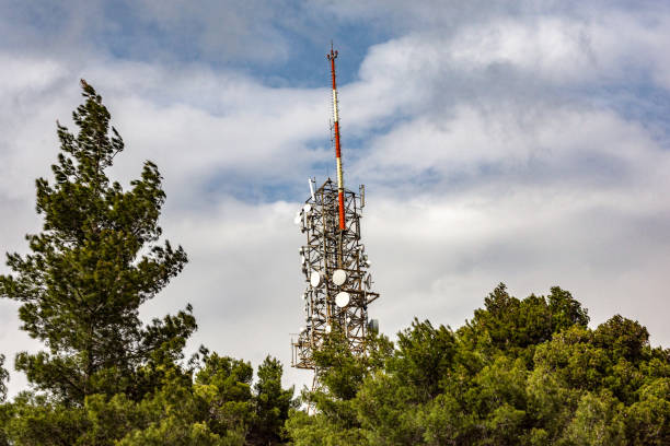 istock communication towers in the forest 1148500237