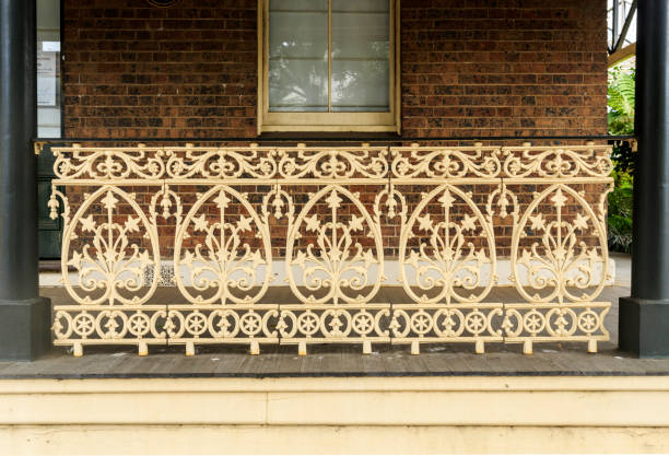 Old balcony with ironwork located on one of the facades of the church of Nuestra Seora de la Asuncin in Moratalla, Murcia, Spain