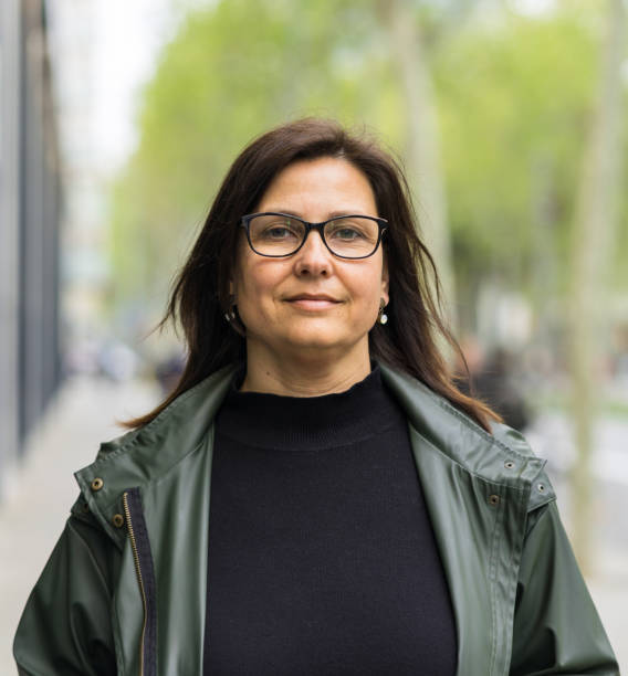 istock Middle aged woman walking in Barcelona 1148520862