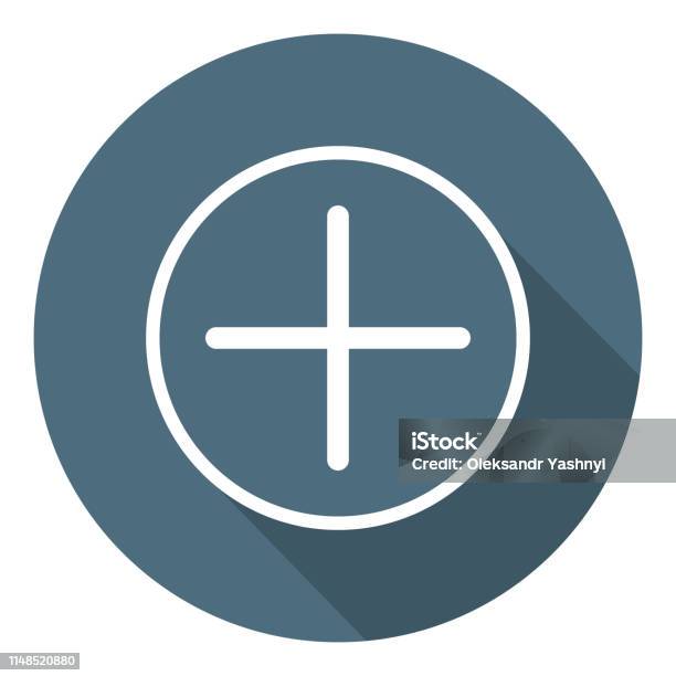 Plus Icon Outline Flat Style Clean And Modern Vector Illustration For Design Web App Infographic Stock Illustration - Download Image Now