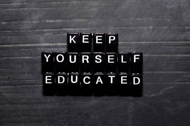 istock Keep yourself educated on wooden blocks. Education, Motivation and inspiration concept 1148527109