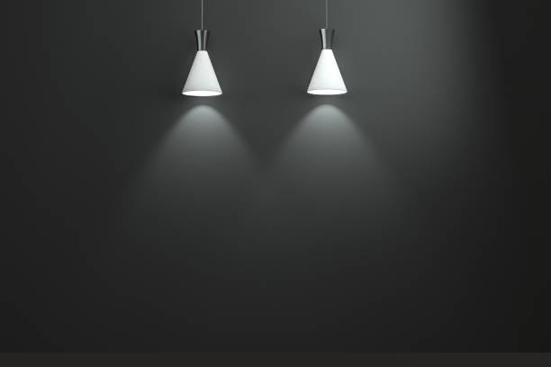 istock 3d rendering, the exhibition wall with exquisite top light. 1148536577