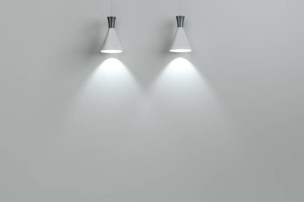istock 3d rendering, the exhibition wall with exquisite top light. 1148536580