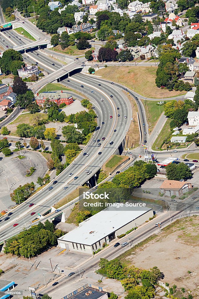 Highway, Newport County, Rhode Island, USA  Aerial View Stock Photo