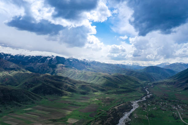 istock Aerial view to Mount  in Kyrgyzstan 1148548343