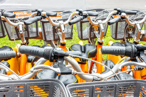 istock Many bicycles are neatly put together 1148549580