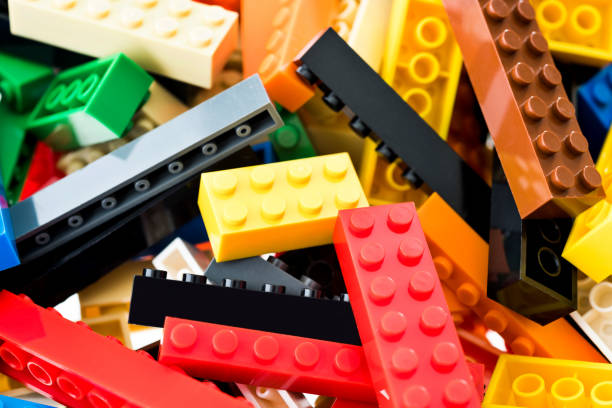 istock Heap of plastic blocks background 1148549733