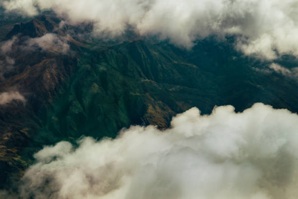 A beautiful aerial view of the mountains in the Western Cape, South Africa.