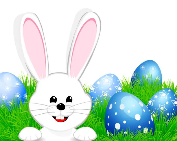 Vector illustration of Cute Easter Bunny