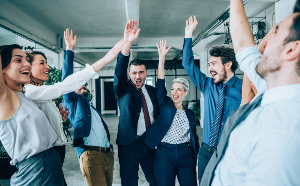 istock Business people reaching for their goals 1148560081