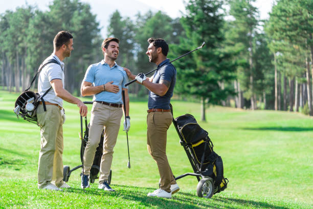 istock Friends Playing Golf on a Beautiful Sunny Day 1148561373