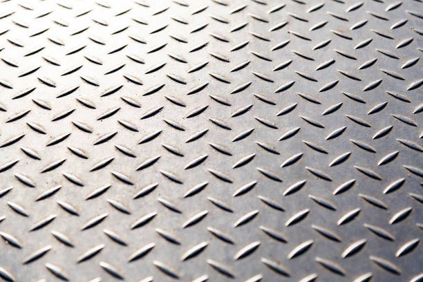 Close up of metal plate background.