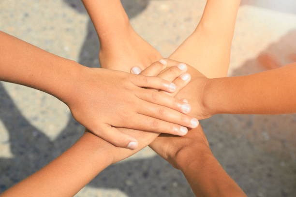 istock Handshake to combine unity power on a blurred background 1148565032