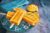 Mango Ice Cream on Stick