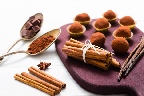 istock Cocoa powder covered chocolate truffles 1148573628