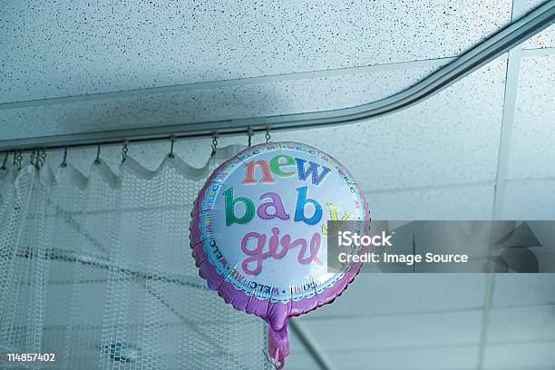 Balloon Celebrating Birth Of New Baby In Hospital Stock Photo - Download Image Now - Arrival, Beginnings, Ceiling